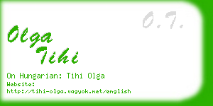 olga tihi business card